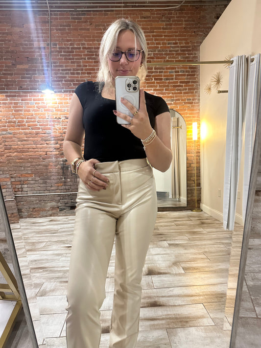 Faux Leather Pants