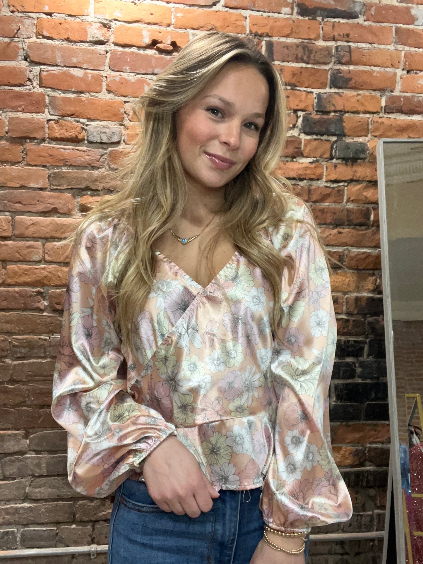 Silk Floral Blouse