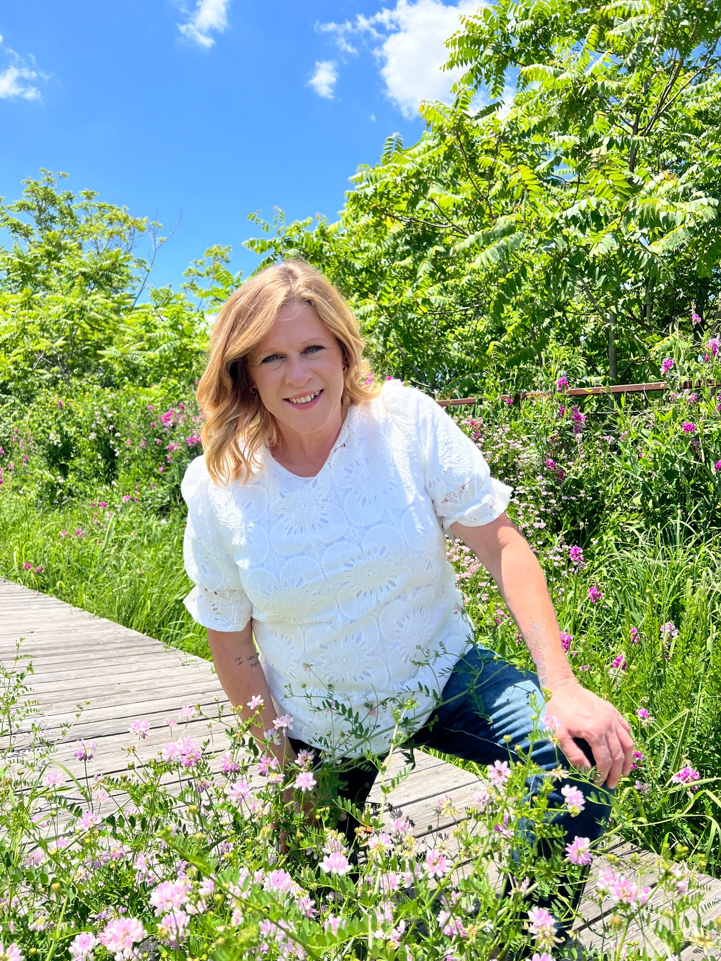 Flower Eyelet Blouse