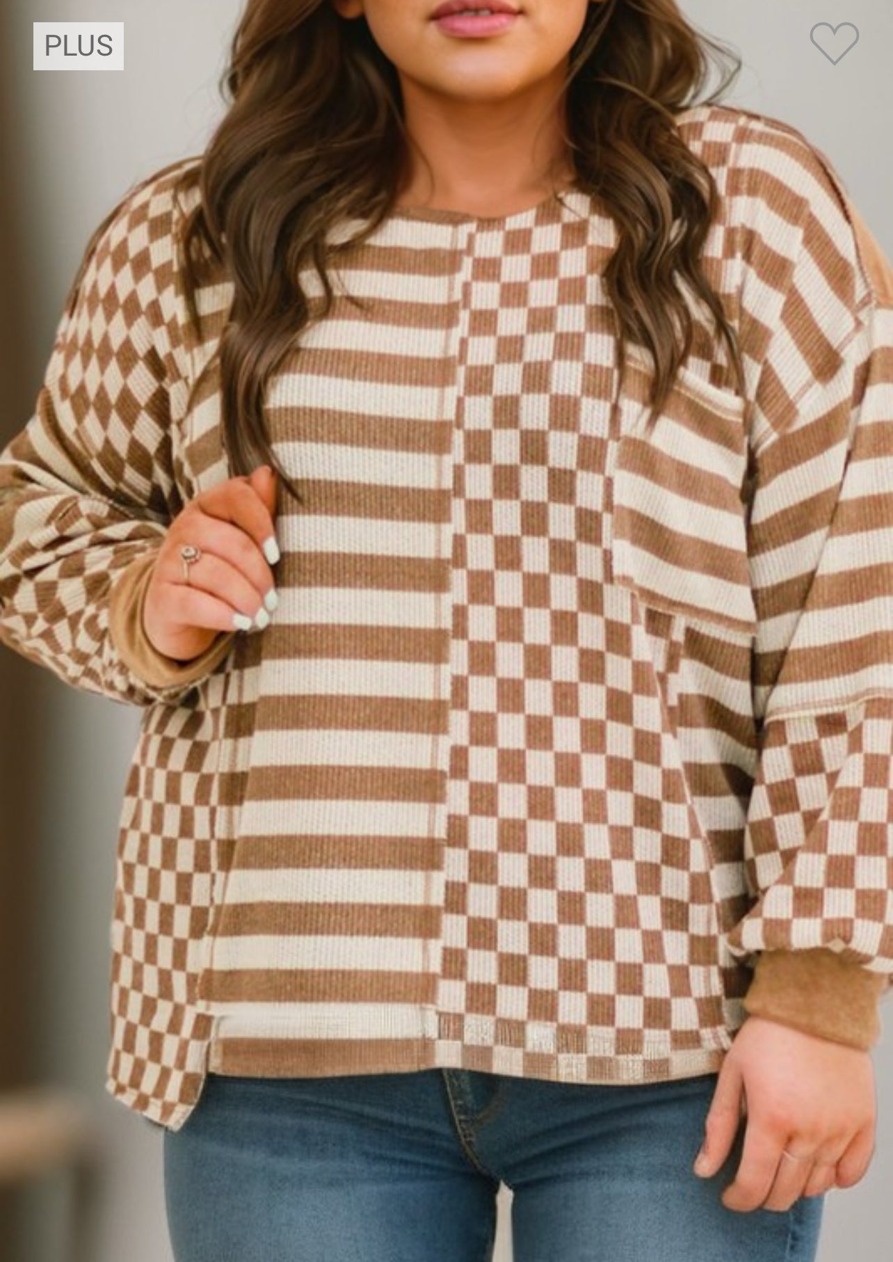 Checkered Patchwork Top