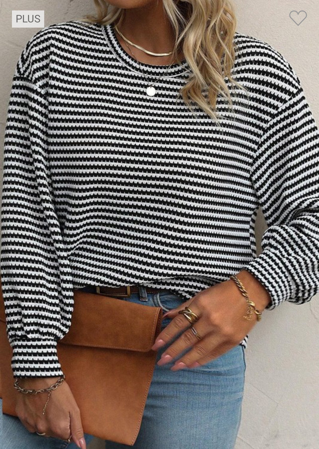 Stripe Drop Shoulder Top